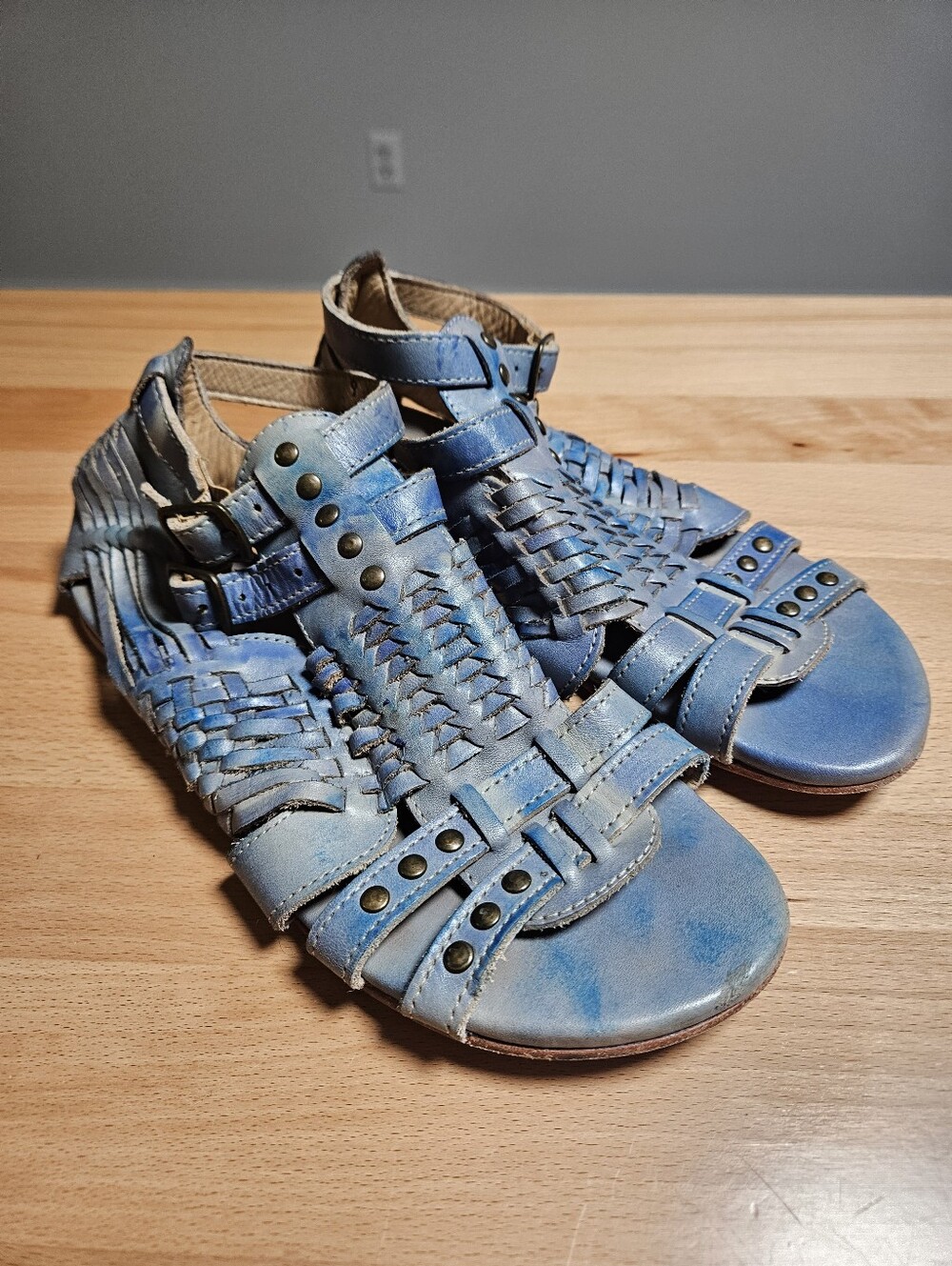 BedStu Claire Woven Distressed Boho Huarache Sandals Women 9
